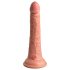 King Cock Elite 7 - vakuum cupler, bežični vibrator 18cm - prirodna boja