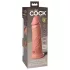 King Cock Elite 8 - vibrator sa vakuumskom bazom (20cm) - prirodna boja