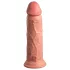 King Cock Elite 8 - vibrator sa vakuumskom bazom (20cm) - prirodna boja
