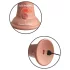 King Cock Elite 8 - vibrator sa vakuumskom bazom (20cm) - prirodna boja