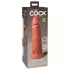 King Cock Elite 8 - realistični vibrator 20cm (tamna boja kože)