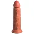 King Cock Elite 8 - realistični vibrator 20cm (tamna boja kože)