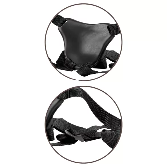 King Cock Elite Comfy - Podesivi Dildo sa Kaišem (tamno prirodna boja)