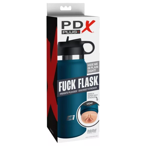 PDX - Fuck Flask Private Pleaser - veštačka vagina u boci (plavo‑natur)