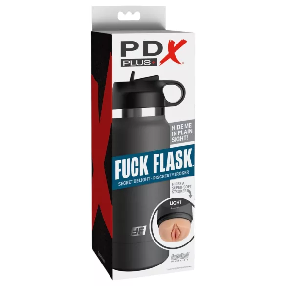 PDX - Fuck Flask Secret Delight - veštačka vagina u flaši (crno-prirodna)