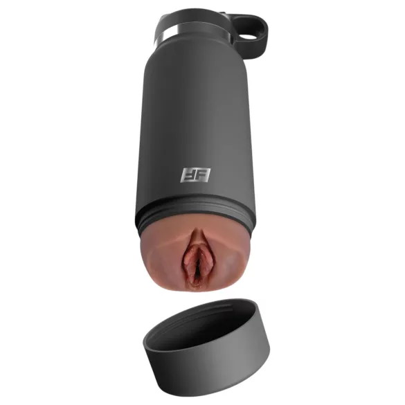 Fuck Flask Tajno Uživanje - veštačka vagina u flaši (crno-smeđa)