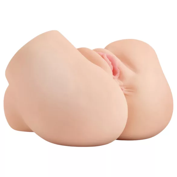 PDX Elite - vakuumski, vibrirajući 2-u-1 masturbator (natur)