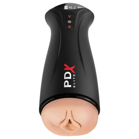 PDX Elite - usisni, vibracioni masturbator (crni)
