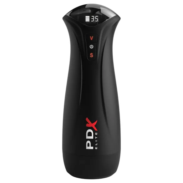PDX Elite - usisni, vibracioni masturbator (crni)