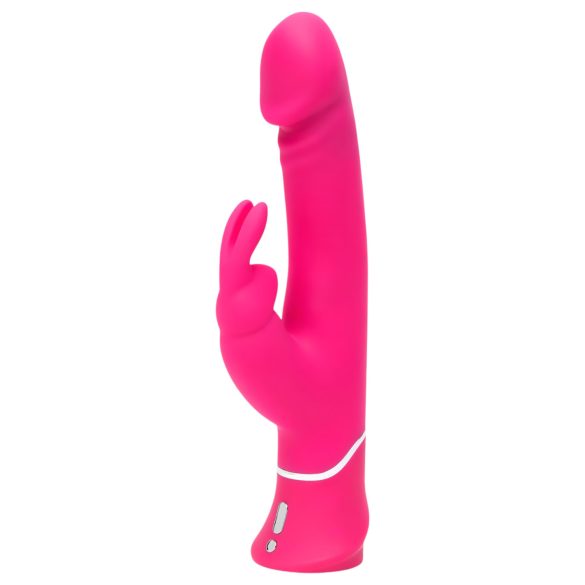 Happyrabbit Dual Density - vodootporni vibrator sa stimulatorom klitorisa (roze)