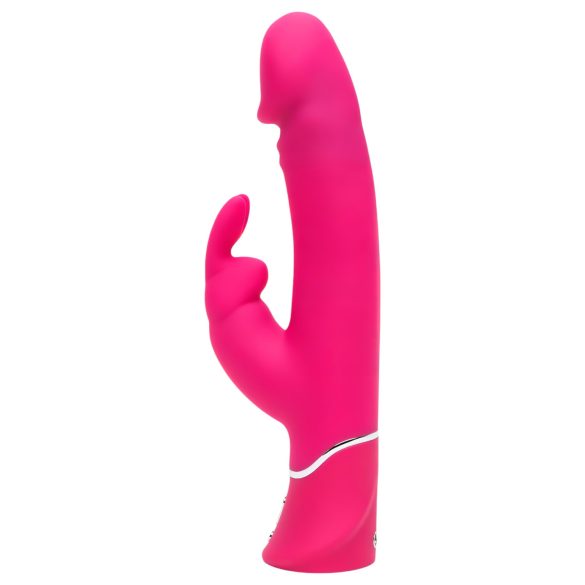 Happyrabbit Dual Density - vodootporni vibrator sa stimulatorom klitorisa (roze)