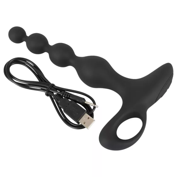 Black Velvet - crni biserni analni vibrator