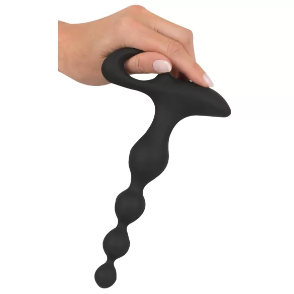 Black Velvet - crni biserni analni vibrator