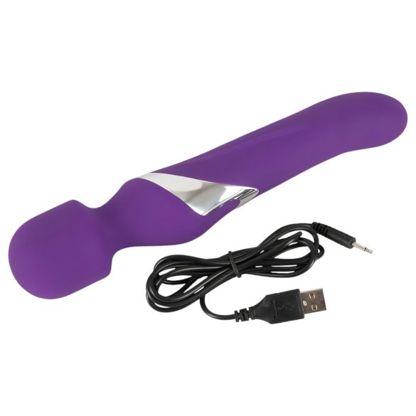 Javida Wand & Pearl - 2u1 masažer i vibrator (ljubičasta)