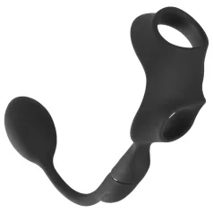   Rebel - prsten za penis i testise sa analnim vibratorom (crni)