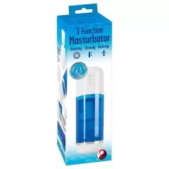   You2Toys - punjivi, rotirajuće-klizni masturbator (plavo-beli)
