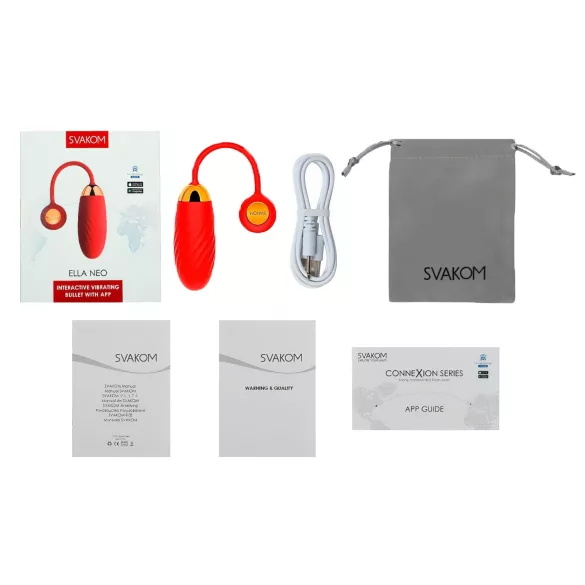 Svakom Ella Neo - pametno, vibrirajuće jaje (crveno)