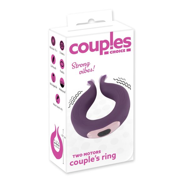 Couples Choice - punjiva prsten sa 2 motora (ljubičasti)