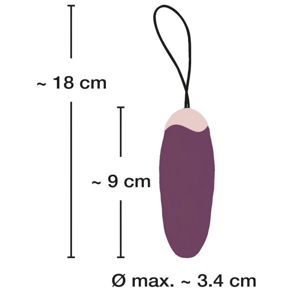 Javida Shaking Love - radiofrekventno vibrirajuće jaje (ljubičasto)