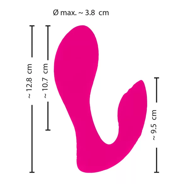 SMILE Gaćice - bežični 2u1 vibrator na punjenje (roze)