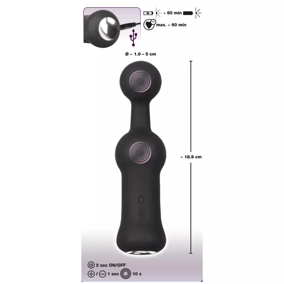 Black Velvets - Vibrator za prostatu (crni)
