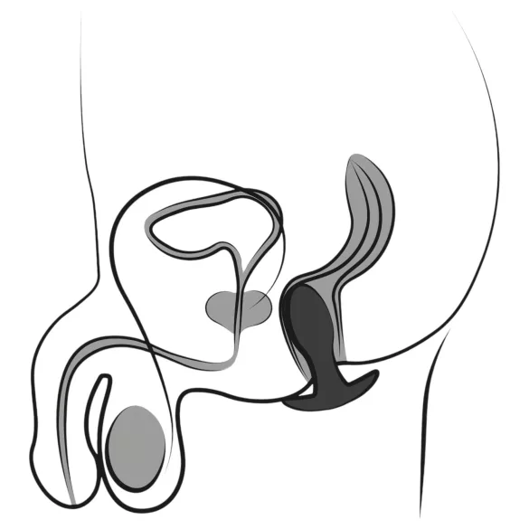 ANOS - punjivi, vodootporni crni vibrator za prostate