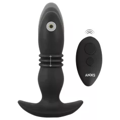 ANOS - crni analni vibrator sa bežičnim upravljanjem
