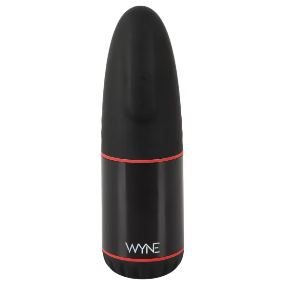 WYNE 02 - punjivi vibrator sa sisaljkom (crno-beli)