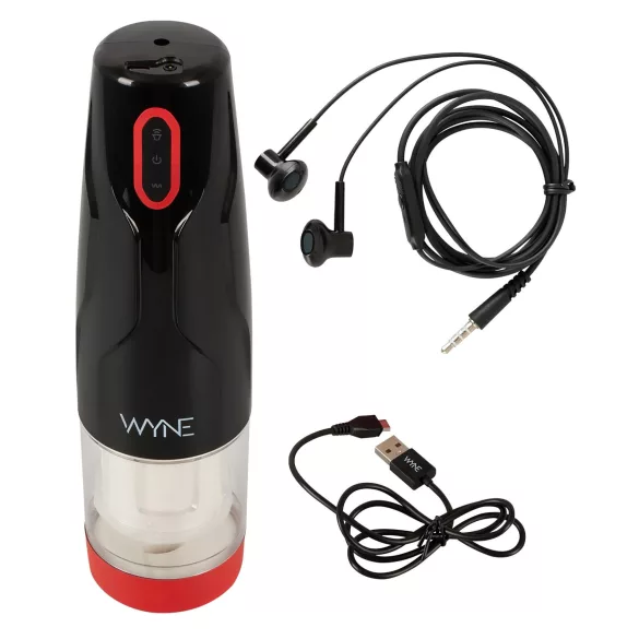 WYNE 05 - punjivi rotirajući masturbator (crno-beli)