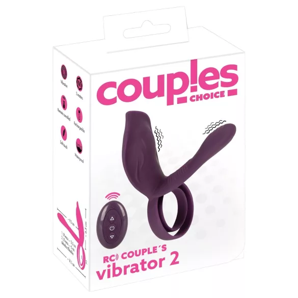 Couples Choice - punjiva, daljinska prsten za penis (ljubičasta)