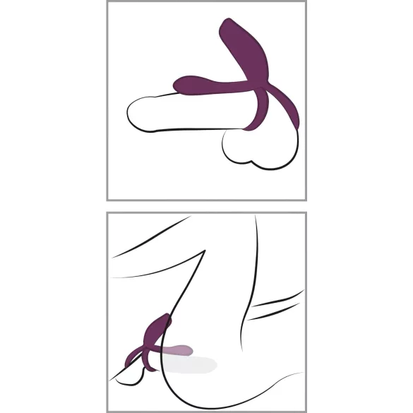 Couples Choice - punjiva, daljinska prsten za penis (ljubičasta)