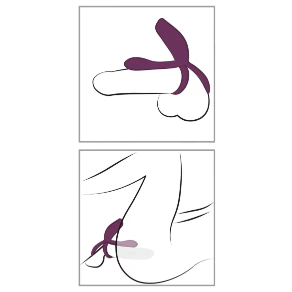 Couples Choice - punjiva, daljinska prsten za penis (ljubičasta)