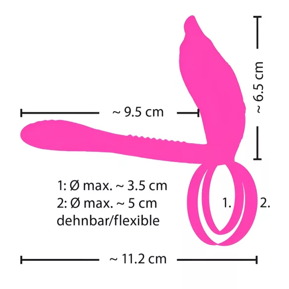 Couples Choice - punjiva, daljinska prsten za penis (ljubičasta)