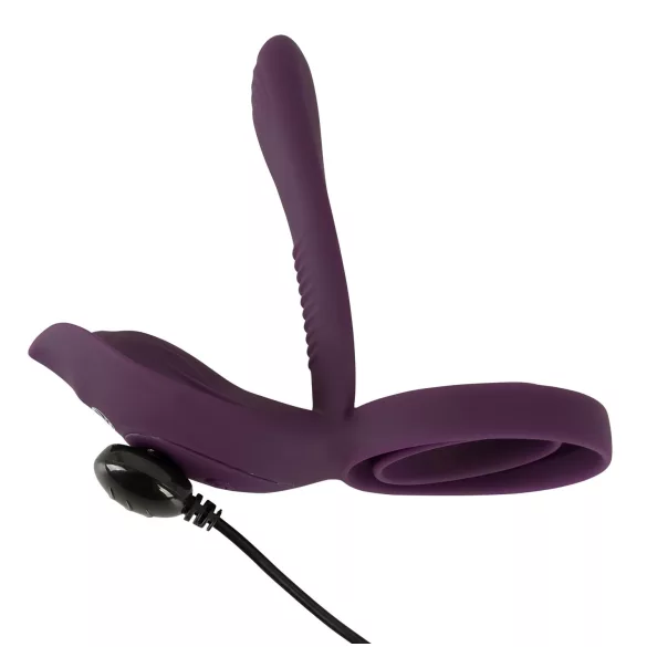 Couples Choice - punjiva, daljinska prsten za penis (ljubičasta)