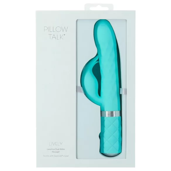 Pillow Talk Lively - punjivi vibrirajući masažer za intimne trenutke (tirkiz)