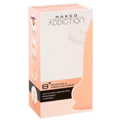   Naked Addiction Rotating 8 - rotirajući vibrator (20cm) - prirodna boja