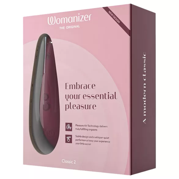 Womanizer Classic 2 - punjač za klitoris sa vazdušnim talasom (crvena)