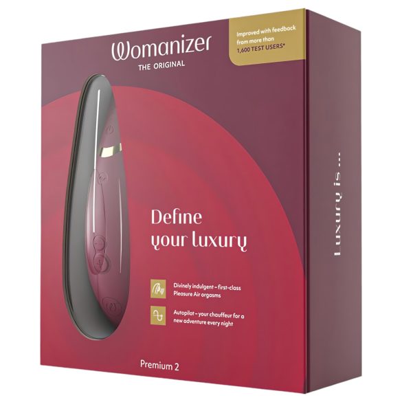 Womanizer Premium 2 - ваздушни стимулатор клиториса (црвени)