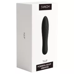 Svakom Tulip - punjivi, mini štapni vibrator (crni)