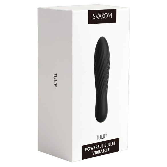 Svakom Tulip - punjivi mini vibrator (crni)