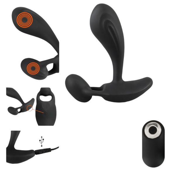 Rebel RC - 2u1 prostata vibrator (crna)