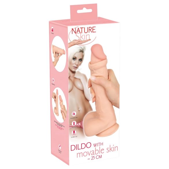 Nature Skin - dildo sa kožom - 25cm (natur)