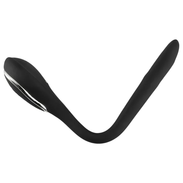 Penis plig dilator - akumulatorski, vibracioni dilator (1 cm, crni)