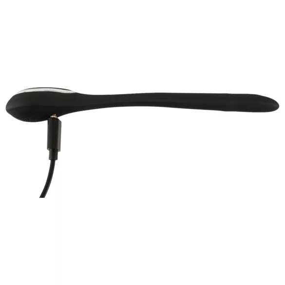 Penis plig dilator - akumulatorski, vibracioni dilator (1 cm, crni)