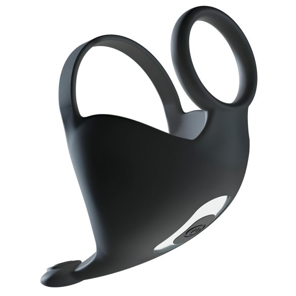 Rebel - bežični prsten za penis i masažer jaja (crni)