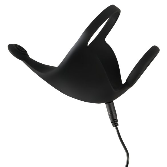 Rebel - bežični prsten za penis i masažer jaja (crni)