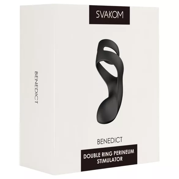 Svakom Benedict - stimulativni vibrirajući penis prsten za perineum (crni)