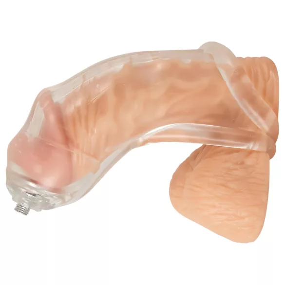 You2Toys Piss Play Sleeve - nastavak za penis sa izlaznom cevčicom (proziran)