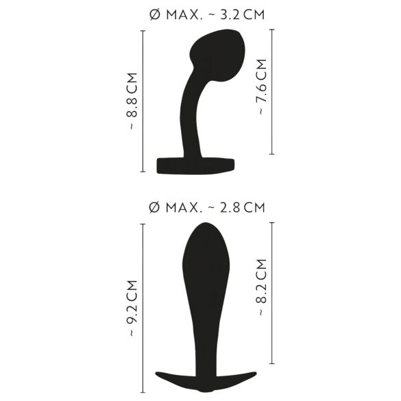 ANOS Metal Rainbow - set metalnih analnih plugova (2 dela)