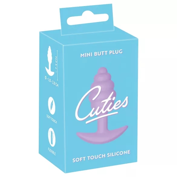 Cuties Mini Butt Plug - silikonski analni čep (ljubičasti, 2,8 cm)